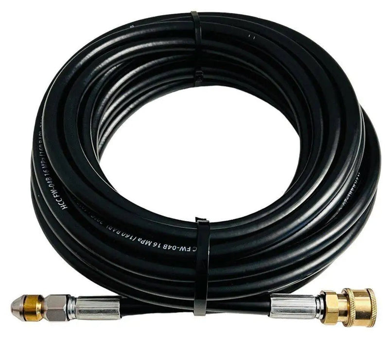 Rohrreinigungsschlauch 1/4" Schnellkupplung für Kärcher Kränzle etc. + 2x Düsen - rohrreinigungsschlauch-1-4-schnellkupplung-fur-karcher-kranzle-etc-2x-dusen von M&M Smartek®