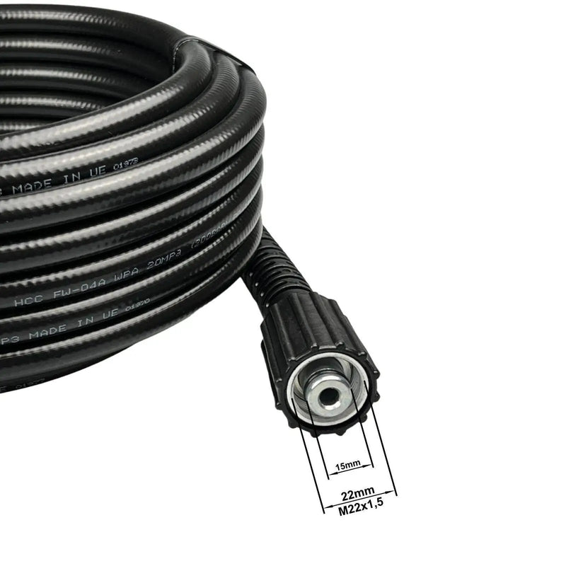 15m Hochdruckschlauch für Nilfisk, Alto HD-Reiniger Quick Connect auf M22 x1,5IG - 15m-hochdruckschlauch-fur-nilfisk-alto-hd-reiniger-quick-connect-auf-m22-x1-5ig von M&M Smartek®