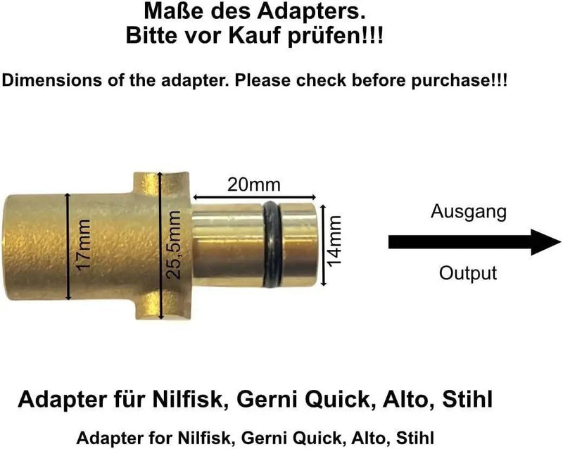 Rohrreinigungsschlauch für Nilfisk Alto Gerni Verstopfungen entfernen + 2 Düsen - rohrreinigungsschlauch-fur-nilfisk-alto-gerni-verstopfungen-entfernen-2-dusen von M&M Smartek®