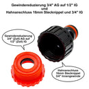 Gartenschlauch Anschluss Set 1/2" 3/4" Hahnanschluss Kupplung Wasserstopp Filter - gartenschlauch-anschluss-set-1-2-3-4-hahnanschluss-kupplung-wasserstopp-filter von M&M Smartek®