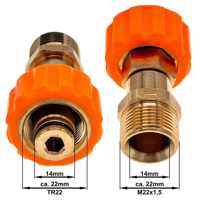 Adapter für Kärcher TR22 IG Easy!Lock auf M22 AG Schlauch Verbinder Hochdruck - adapter-fur-karcher-tr22-ig-easy-lock-auf-m22-ag-schlauch-verbinder-hochdruck von M&M Smartek®