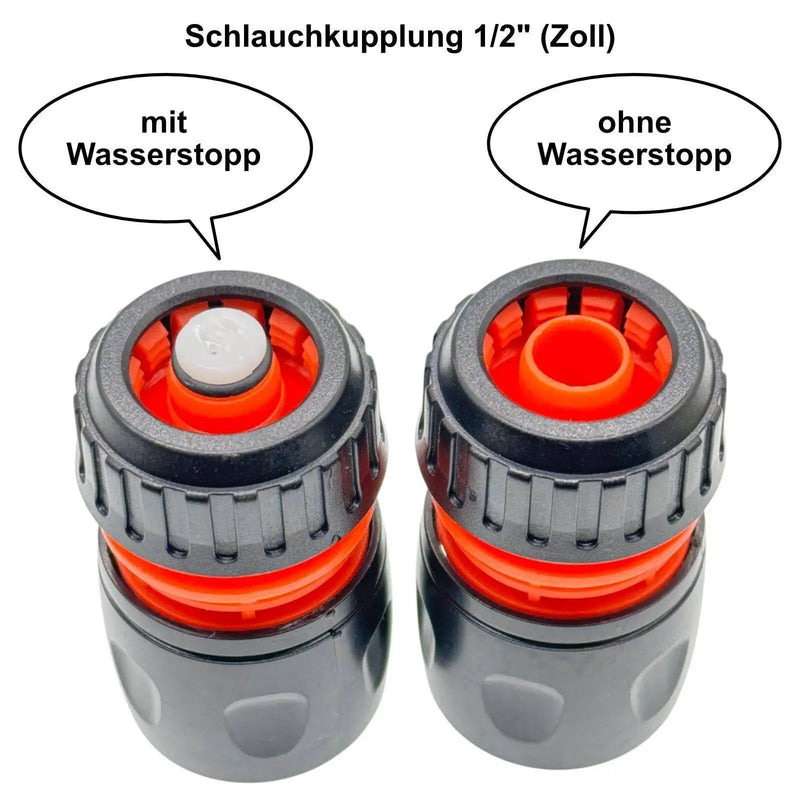 Gartenschlauch Anschluss Set 3/4" 1/2" Hahnanschluss Kupplung Wasserstopp Filter - gartenschlauch-anschluss-set-3-4-1-2-hahnanschluss-kupplung-wasserstopp-filter von M&M Smartek®