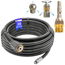 30 Meter Rohrreinigungsschlauch für Kränzle light D10, K 1050 und X-Serie mit Adapter und zwei Düsen