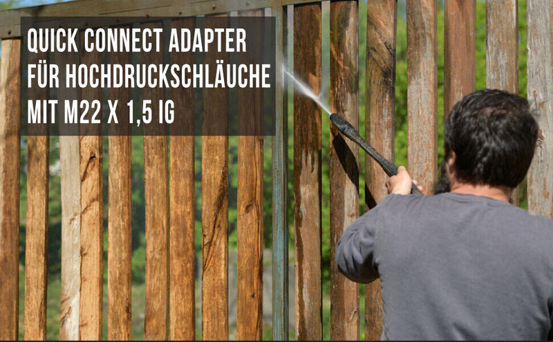 Adapter für Kärcher Kränzle Workzone mit M22 x 1,5 Quick Connect ver. Längen