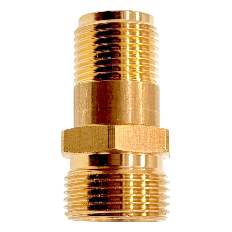 Adapter Gewinde M18 x1,5 AG auf M22 x1,5 AG Hochdruck Verbinder Nippel Kupplung - adapter-gewinde-m18-x1-5-ag-auf-m22-x1-5-ag-hochdruck-verbinder-nippel-kupplung von M&M Smartek®