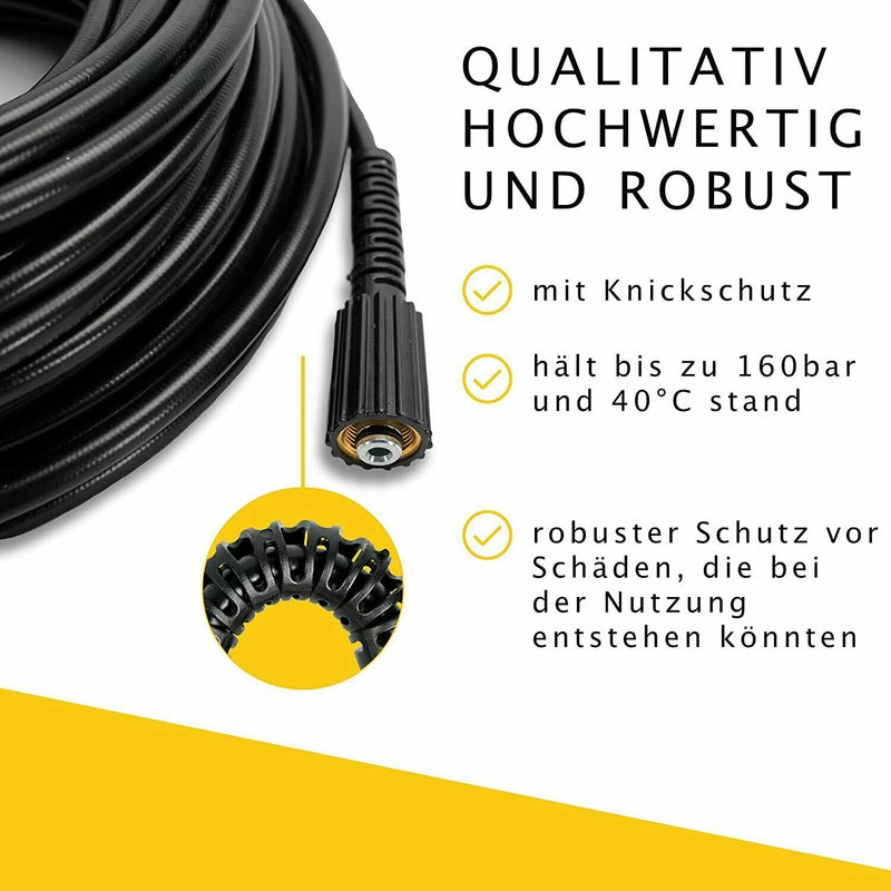 Rohrreinigungsschlauch 15-Teilig für Kärcher Kränzle NILFISK ALTO WAP Bosch B&D