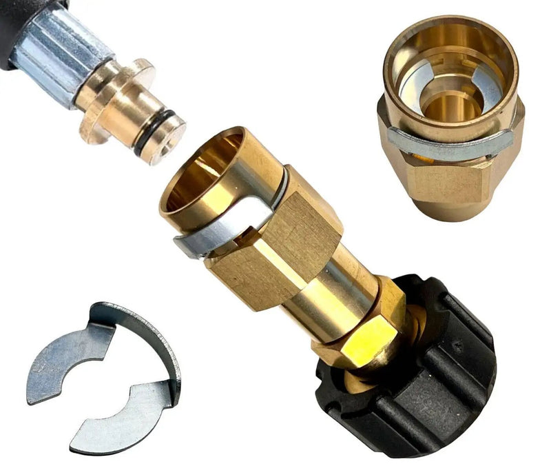 Schlauchadapter für Kärcher 10mm Stecknippel mit Clip Gegenstück 1/4" M22 AG/IG - schlauchadapter-fur-karcher-10mm-stecknippel-mit-clip-gegenstuck-1-4-m22-ag-ig von M&M Smartek®