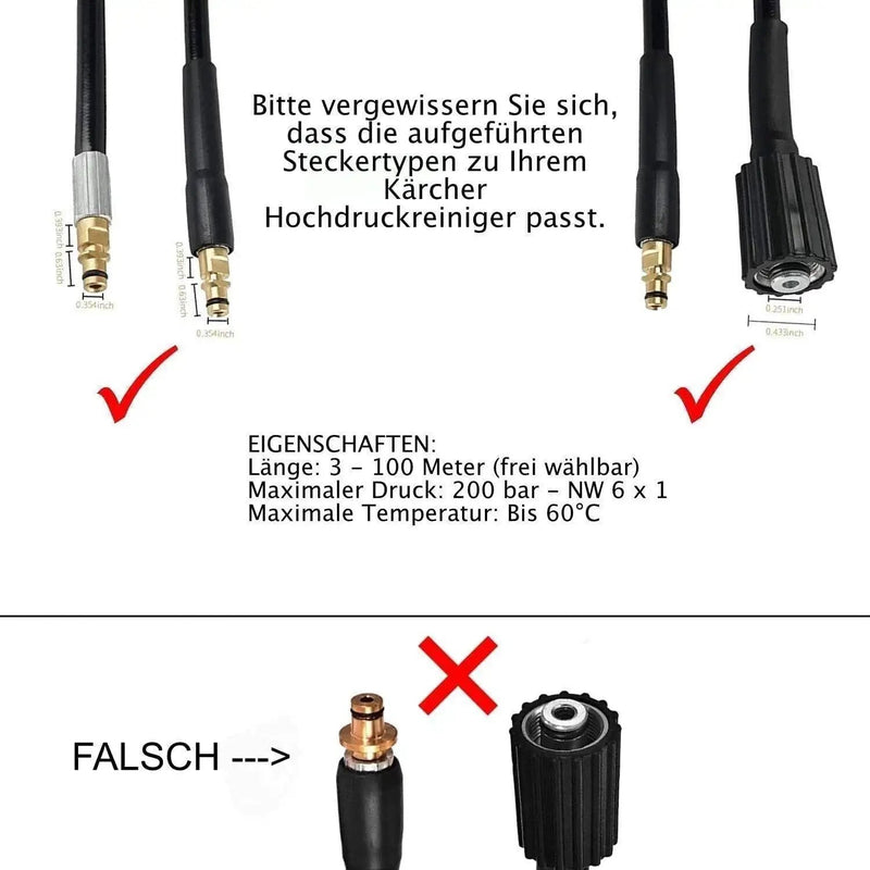 Hochdruckschlauch für KÄRCHER K2 K3 K4 K5 K6 K7 Made in GERMANY wie 2.641-706.0 - hochdruckschlauch-fur-karcher-k2-k3-k4-k5-k6-k7-made-in-germany-wie-2-641-706-0 von M&M Smartek®
