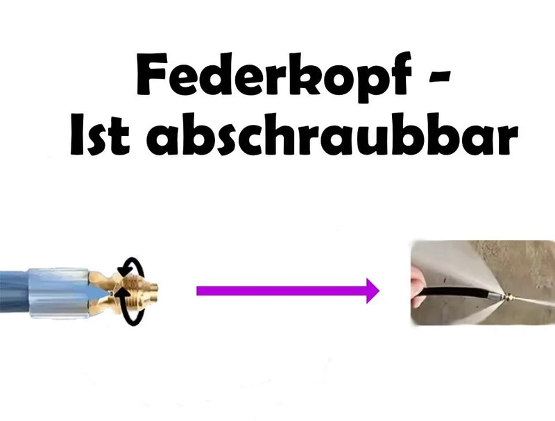 Rohrreinigungsdüse für Kärcher Kränzle 1/8" NEUHEIT Spiral Spiraldüse2