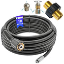 10 Meter Rohrreinigungsschlauch Set mit zwei Reinigungsdüsen und M22-Doppelnippel