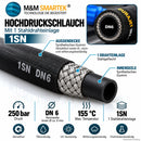 Hochdruckschlauch DN6 1SN mit einer Stahldrahteinlage, 250 bar, 155 °C