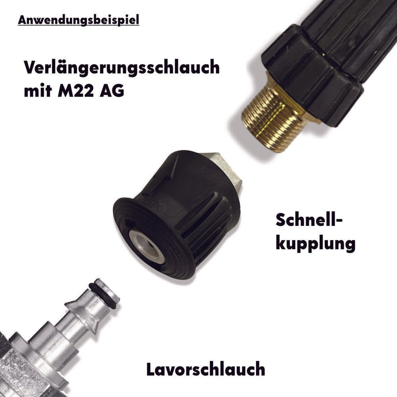 Adapter Verlängerungsschlauch Hochdruckreiniger für Lavor mit Quick Connect