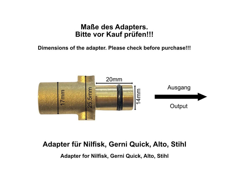 Adapter für Nilfisk Gerni Quick / STIHL / HUSQVARNA auf Bajonett Kärcher IG