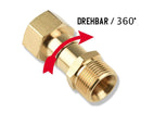 Adapter M22 AG (14 oder 15mm) auf M22 IG Adapter für Hochdruckreiniger drehbar - adapter-m22-ag-14-oder-15mm-auf-m22-ig-adapter-fur-hochdruckreiniger-drehbar von M&M Smartek®