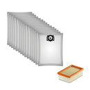 1x Flachfaltenfilter + 10x Staubsaugerbeutel für KÄRCHER MV 4 5 6, WD 4 5 6 P - 1x-flachfaltenfilter-10x-staubsaugerbeutel-fur-karcher-mv-4-5-6-wd-4-5-6-p von M&M Smartek®