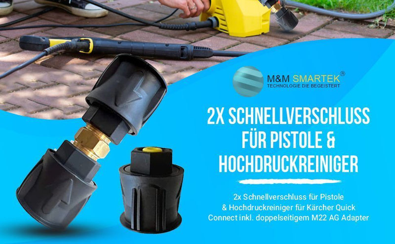 2x Schnellverschluss für Hochdruckreiniger & für Pistole Kärcher Quick Connect