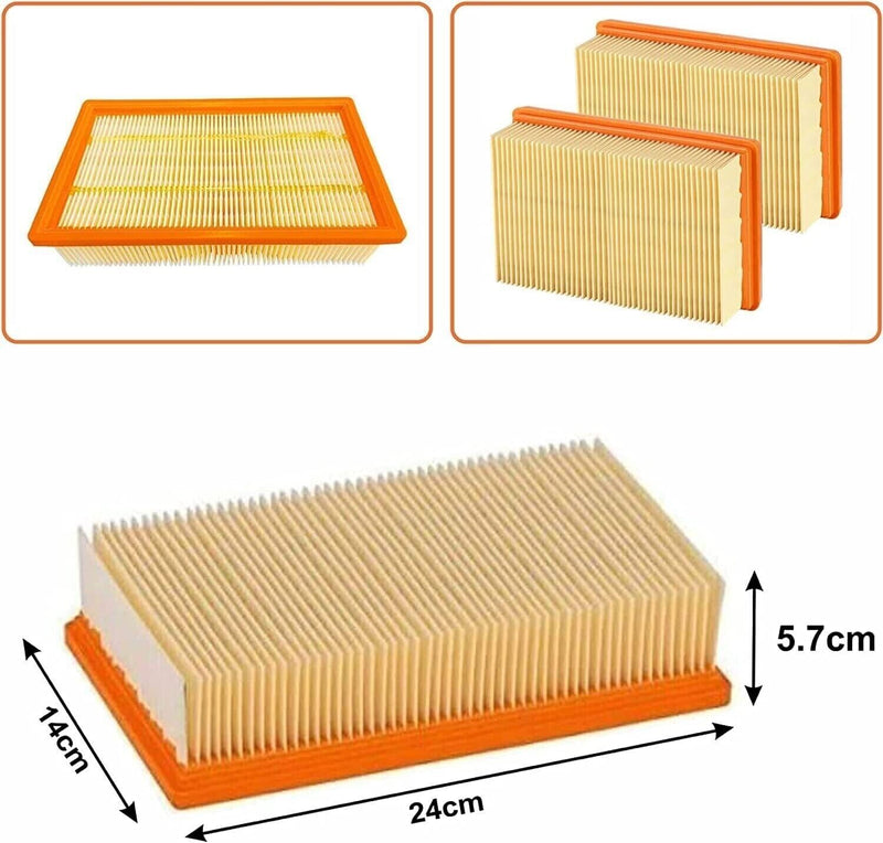 5x Flachfaltenfilter für Kärcher NT35/1 45/1 55/1 TACT Te M, Ap wie 6.904-367.0