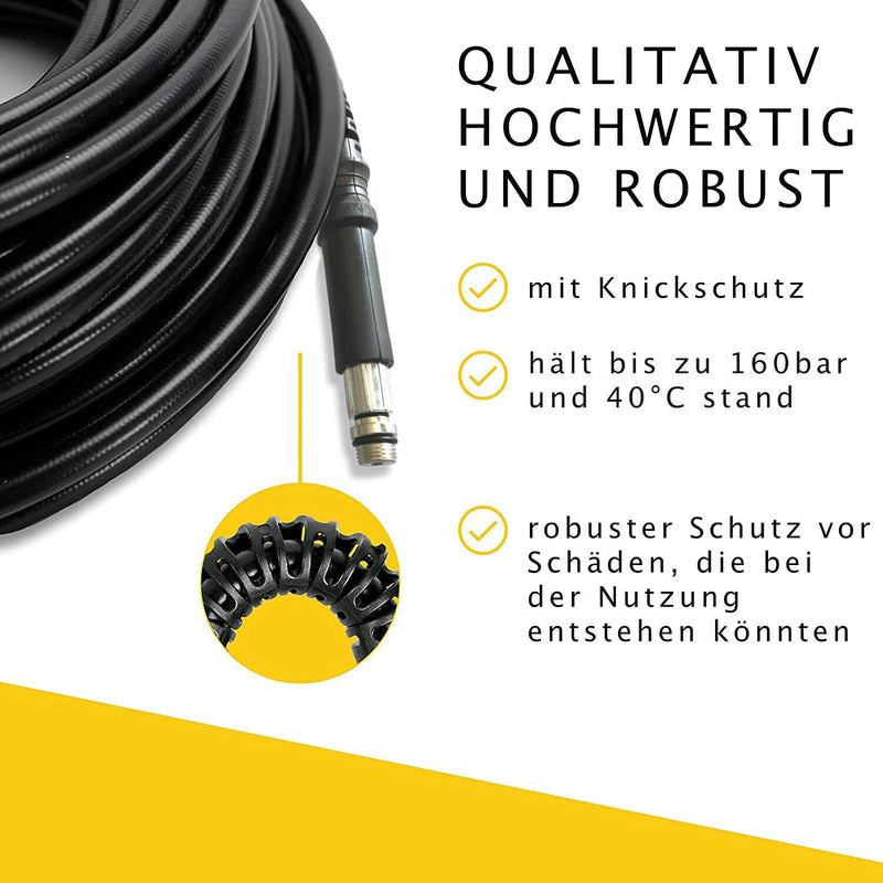Rohrreinigungsschlauch Hochdruck für Bosch, Black+Decker, Nilfisk & Makita 5m