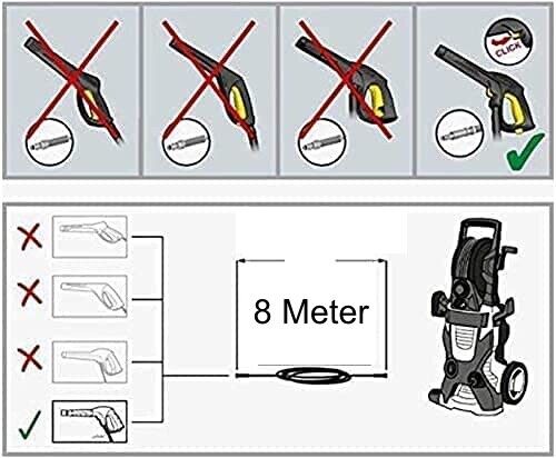 Hochdruckschlauch für Kärcher K2 K3 K4 K5 K6 K7 wie original 2.641-721.0 8 Meter
