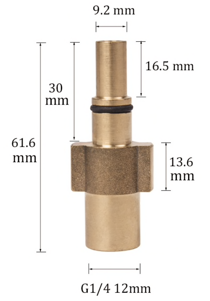 Bajonett Adapter für Black & Decker Bosch Parkside Nilfisk mit 1/4" IG Pistole