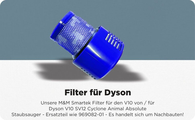 3x HEPA Filter für Dyson V10 Total Clean Cyclone Absolute Animal SV12 969082-01