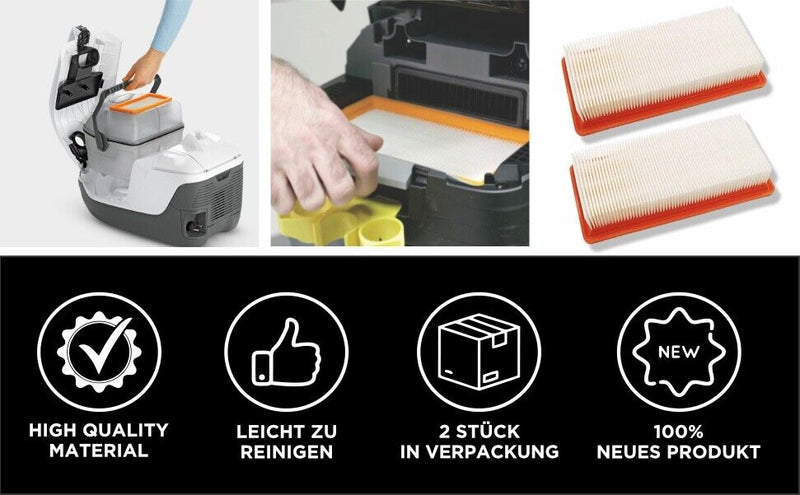 2x Motor-Schutz-Filter passend für Kärcher wie 6.414-631.0 DS5200 DS5500 DS5600