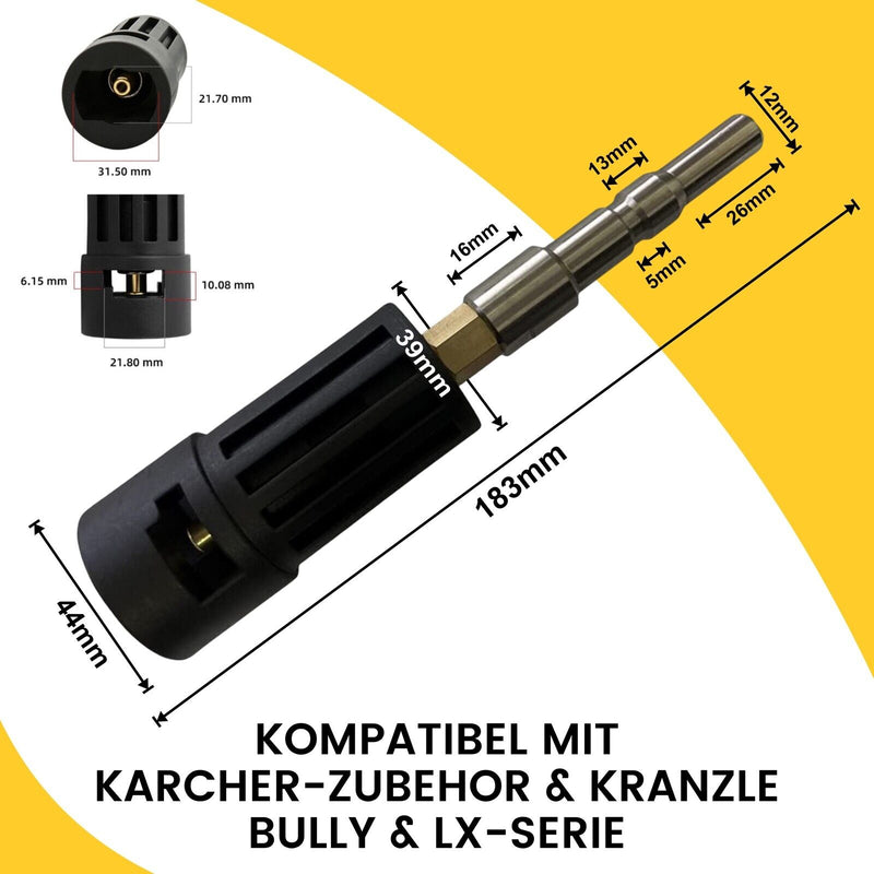 Adapter Bajonett für kompatibel zu Nilfisk Neptune Wap Alto Kew STIHL