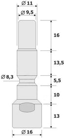 Stecknippel Adapter Kupplung D10 für Kränzle Nilfisk Profi auf M22 IG Kärcher - stecknippel-adapter-kupplung-d10-fur-kranzle-nilfisk-profi-auf-m22-ig-karcher von M&M Smartek®