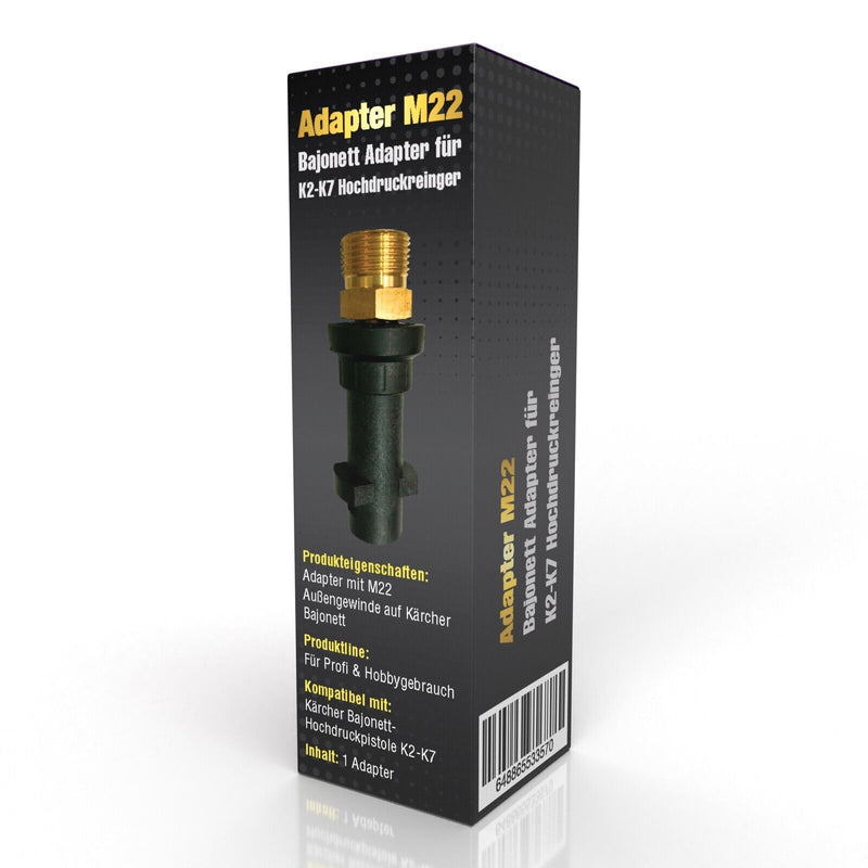 Adapter A Bajonett auf Schraubverschluß M22 kompatibel zu Kärcher 4.762-061.0