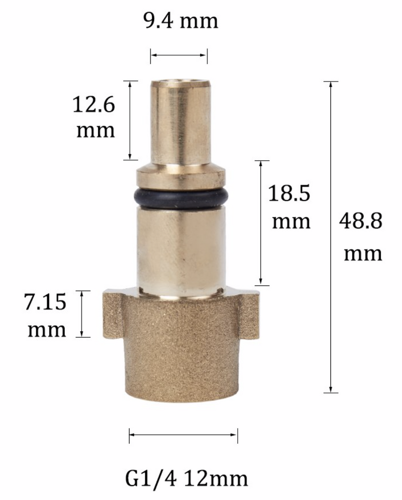 Adapter für Nilfisk KEW Bajonett Alto 1/4" IG für Hochdruckreiniger-Zubehör